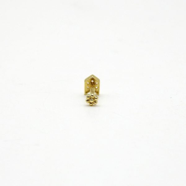 14 Ayar Altın Taşlı Tragus Kıkırdak Küpe | Gold Piedra