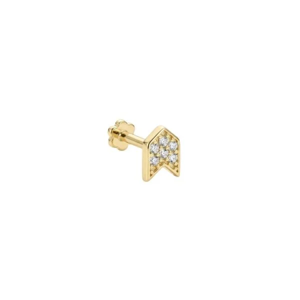14 Ayar Altın Taşlı Tragus Kıkırdak Küpe | TRG0001 14 Ayar Altın Taşlı Tragus Kıkırdak Küpe | TRG0001