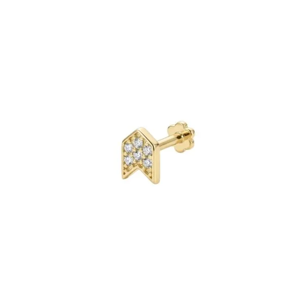 14 Ayar Altın Taşlı Tragus Kıkırdak Küpe | TRG0001