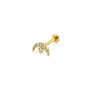Ay Modeli Altın Tragus Piercing
