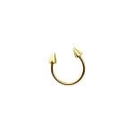 14 Ayar Altın Konik Yarım Halka Piercing 10mm