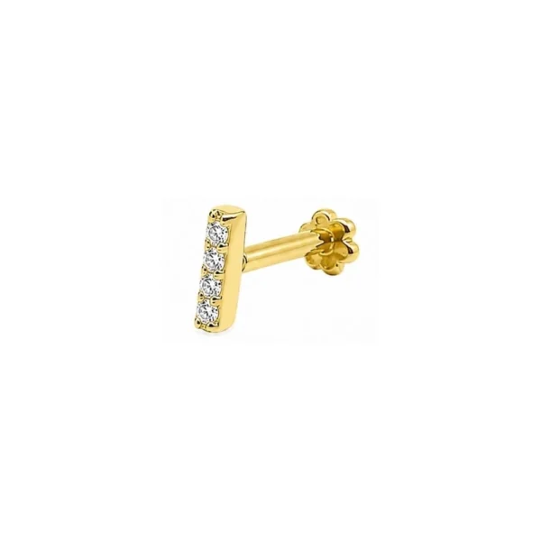 Sıra Taşlı 14 Ayar Altın Tragus Sıra Taşlı 14 Ayar Altın Tragus