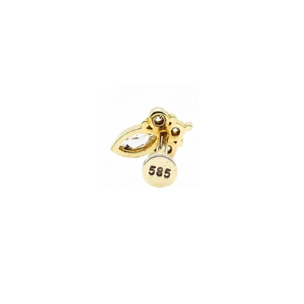 Yeşil Taşlı 14 Ayar Altın Tragus Piercing Yeşil Taşlı 14 Ayar Altın Tragus Piercing