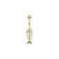 Balık İskeleti Modeli Altın Göbek Piercing | PRC218