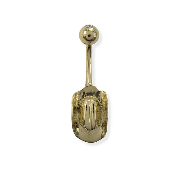 Fötr Şapka Modeli Altın Göbek Piercing Fötr Şapka Modeli Altın Göbek Piercing