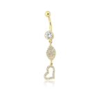 Kalp Sallantılı Göbek Piercing