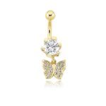Kelebek Sallantılı Göbek Piercing