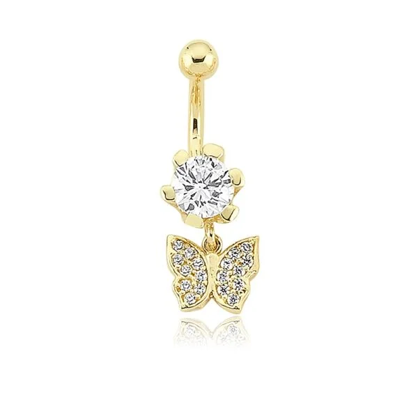 Kelebek Sallantılı Göbek Piercing | PRC186 Kelebek Sallantılı Göbek Piercing | PRC186