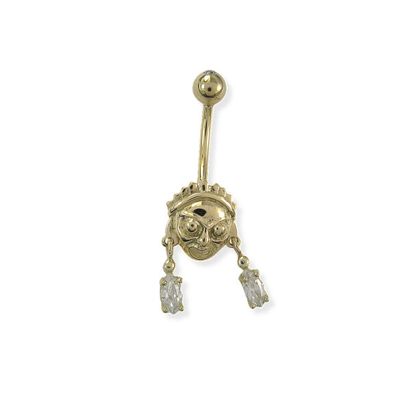 Mask Figürlü Taşlı Göbek Piercing | PRC204 Mask Figürlü Taşlı Göbek Piercing | PRC204