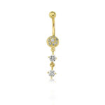Taşlı Sallantılı Göbek Piercing