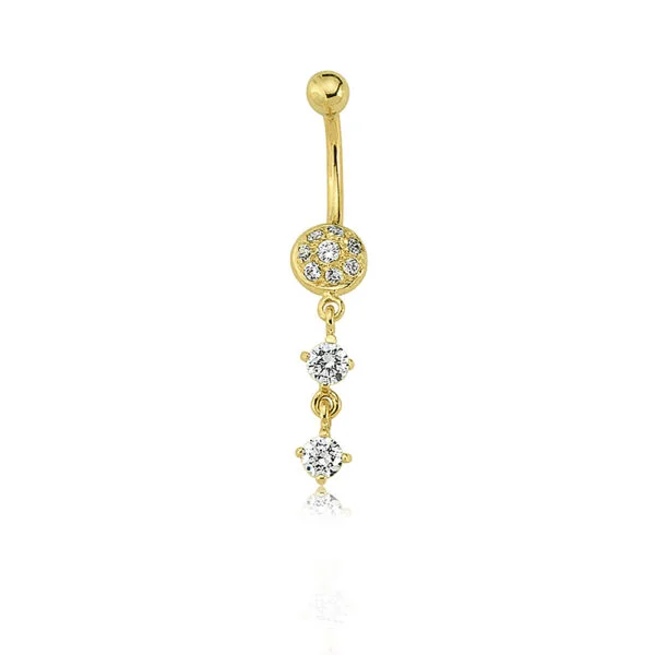 Taşlı Sallantılı Göbek Piercing | PRC165 Taşlı Sallantılı Göbek Piercing | PRC165