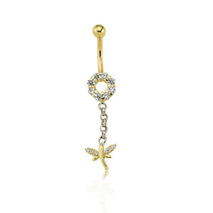 Taşlı Yusufçuk Sallantılı Piercing | PRC167