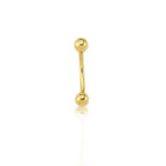 14 Ayar Altın Top Uçlu Kavisli Piercing 12mm