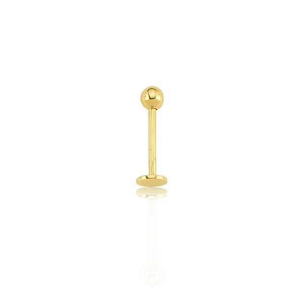 Top Uçlu Altın Labret Piercing | PRC178