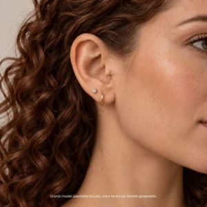 Uçak Modeli Altın Tragus Piercing