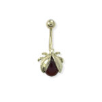 Uğur Böceği Altın Göbek Piercing
