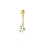 Zirkon Taşlı Tırnaklı Göbek Piercing