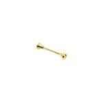 14 Ayar Kemik Uçlu Düz Bar Piercing 19mm