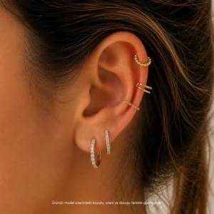 Toplu Halka Altın Helix Piercing