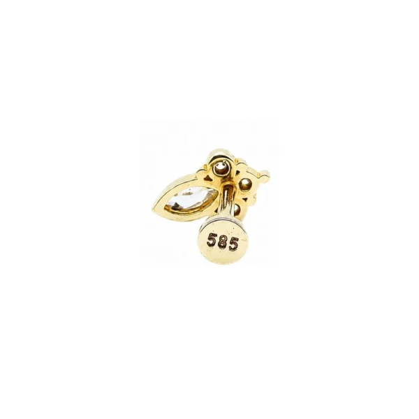 Beyaz Taşlı Altın Tragus Piercing Beyaz Taşlı Altın Tragus Piercing