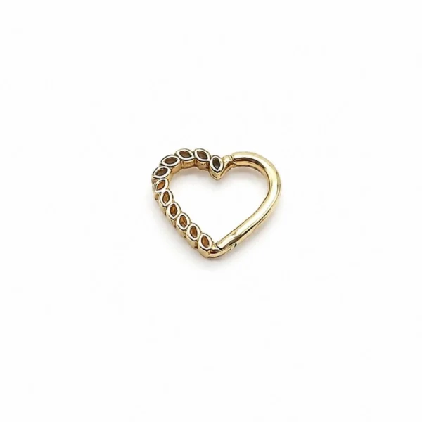 Kalp Model Geçirmeli Altın Helix Piercing Kalp Model Geçirmeli Altın Helix Piercing