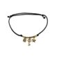 Altın Anahtar Charm Siyah İpli Bileklik | 23BL835