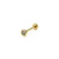 Çerçeveli Tektaş 14 Ayar Altın Tragus Piercing