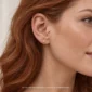 Kelebek Model Altın Tragus Piercing