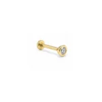 Klasik Tektaş 14 Ayar Altın Tragus Piercing