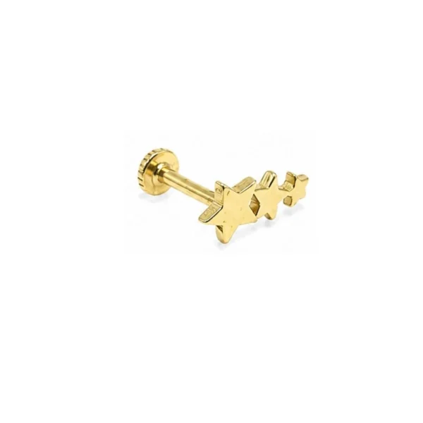 Kuyruklu Yıldız Modeli 14 Ayar Altın Tragus
