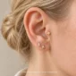 Papatya Modeli 14 Ayar Altın Tragus Piercing