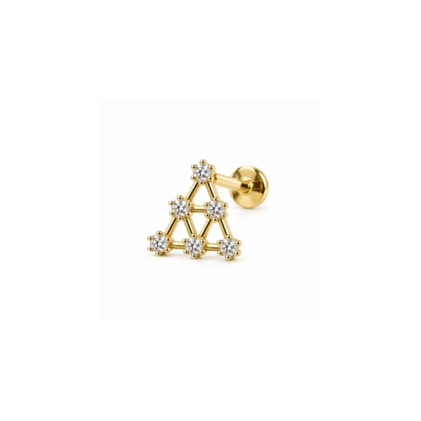 Taşlı Üçgen Çemberi Tragus Piercing Taşlı Üçgen Çemberi Tragus Piercing