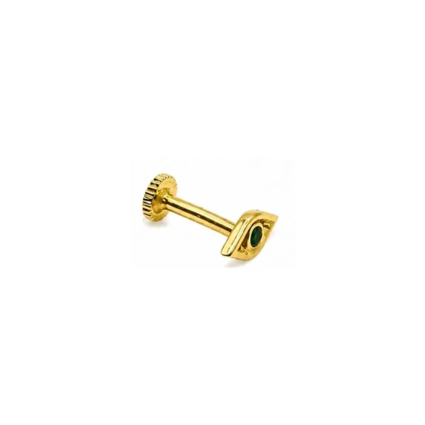 Yeşil Göz Altın Tragus Piercing Yeşil Göz Altın Tragus Piercing