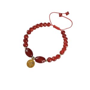 Altın Tuğra Charm Akik Taşı Bileklik | 25BL43