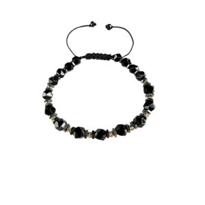 Hematit ve Oniks Taşı Altın Bileklik | 25BL150