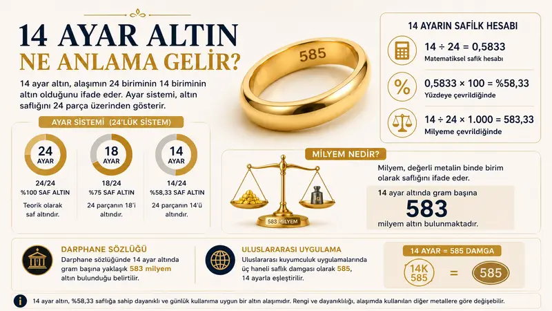 14 ayar altın ne anlama gelir?