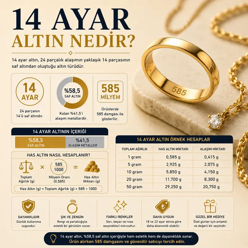 14 Ayar Altın Ne Demek