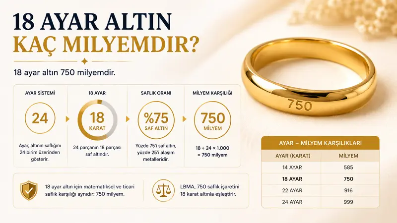 18 ayar altın kaç milyemdir?