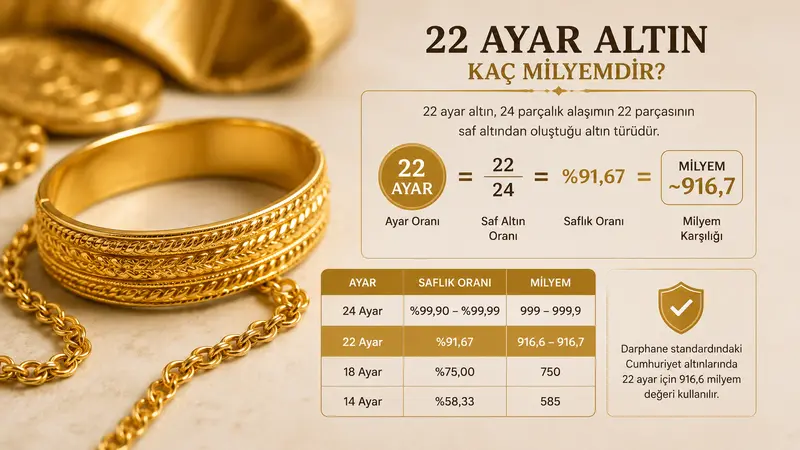 22 ayar altın kaç milyemdir?