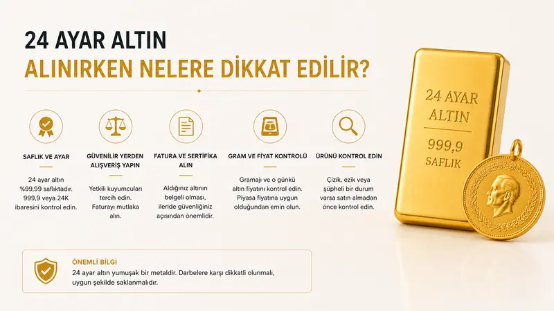 24 ayar altın alınırken nelere dikkat edilir?