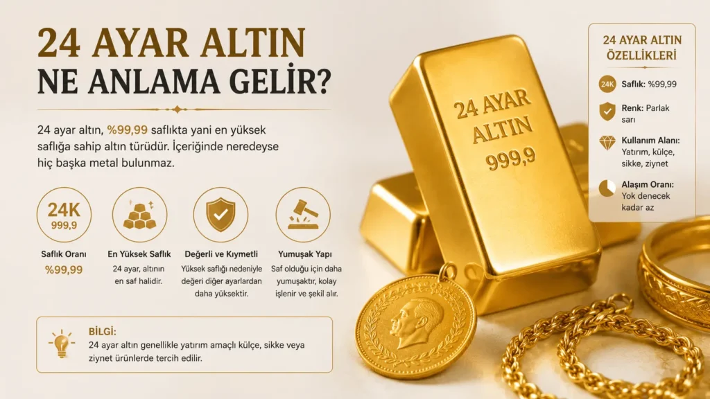 24 ayar altın ne anlama gelir?