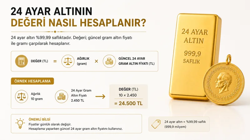 24 ayar altının değeri nasıl hesaplanır?