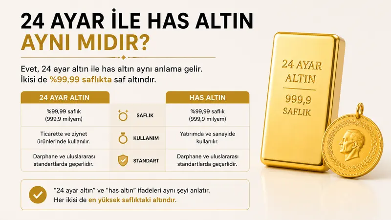 24 ayar İle has altın aynı mıdır?