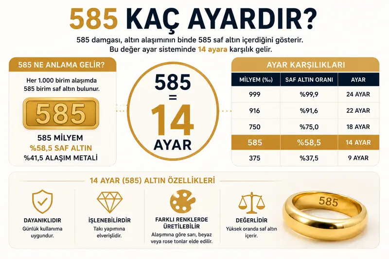 585 kaç ayardır?