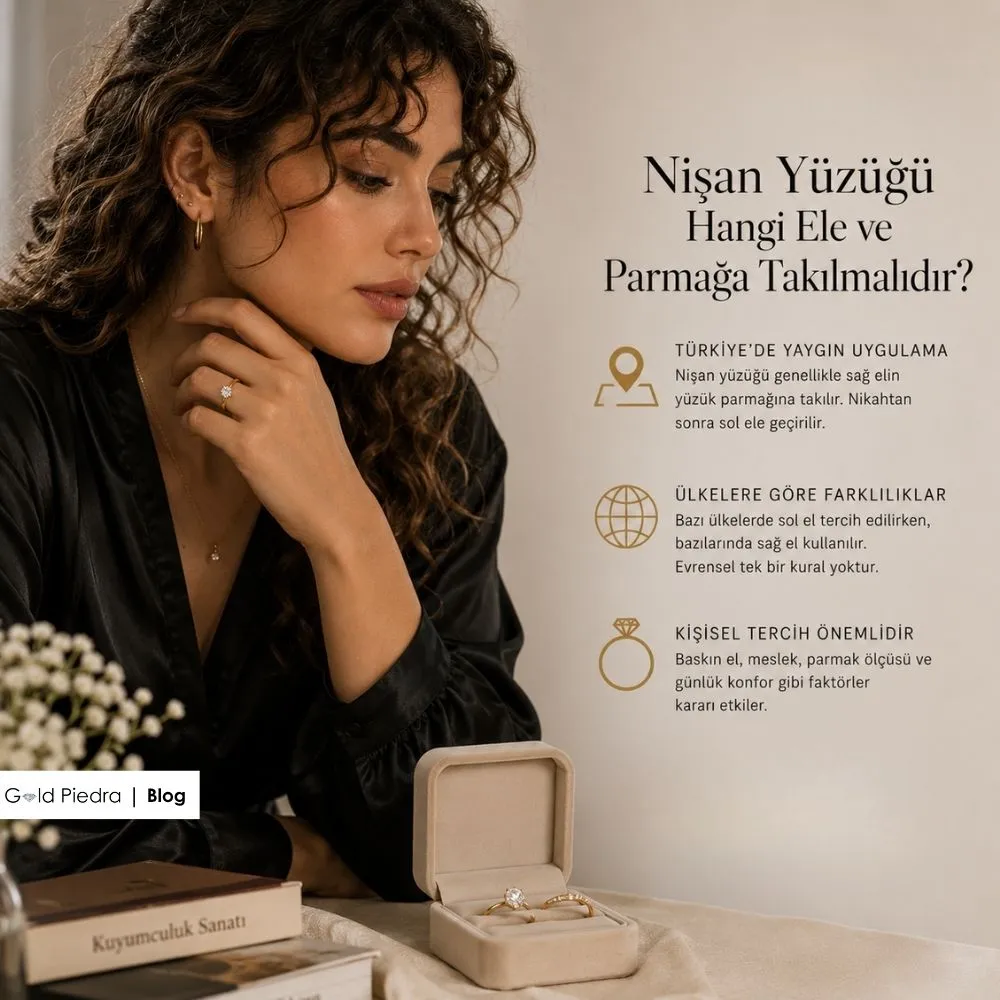 Türkiye ve farklı ülkelerde nişan yüzüğü takma gelenekleri ile kişisel tercihleri belirleyen faktörler.