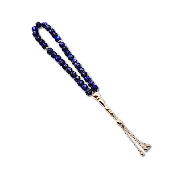 Küre Kesim Lapis Lazuli Altın Tesbih