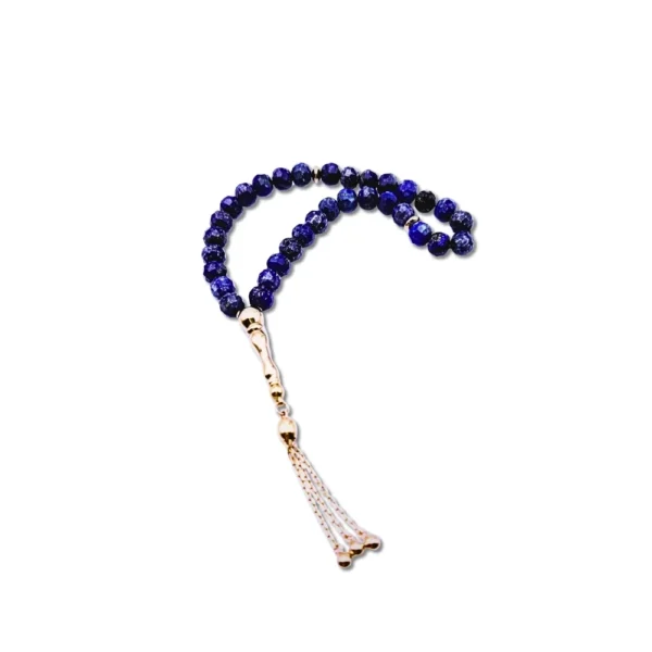 Küre Kesim Lapis Lazuli Altın Tesbih Küre Kesim Lapis Lazuli Altın Tesbih