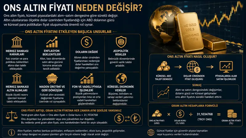 Ons altın fiyatı neden değişir?