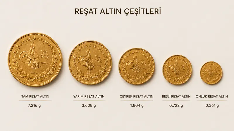 Reşat altın çeşitleri nelerdir?
