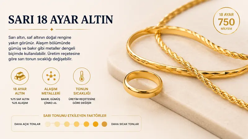 Sarı 18 ayar altın